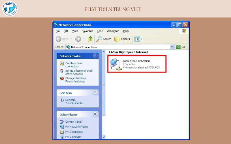 Cách kiểm tra IP trên Windows XP bước 2